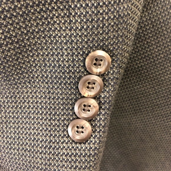 Jones New York Men’s 44L Wool Sportcoat NWT Brown Houndstooth 3-Button Jacket - Picture 5 of 8